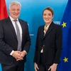 De Chamberspresident Claude Wiseler war op Besuch bei der Parlamentspresidentin Roberta Metsola. | © European Parliament Claude Wiseler: Keng Demande fir ëffentlech Debatten an der Chamber virun EU-Sommeten | © European Parliament
