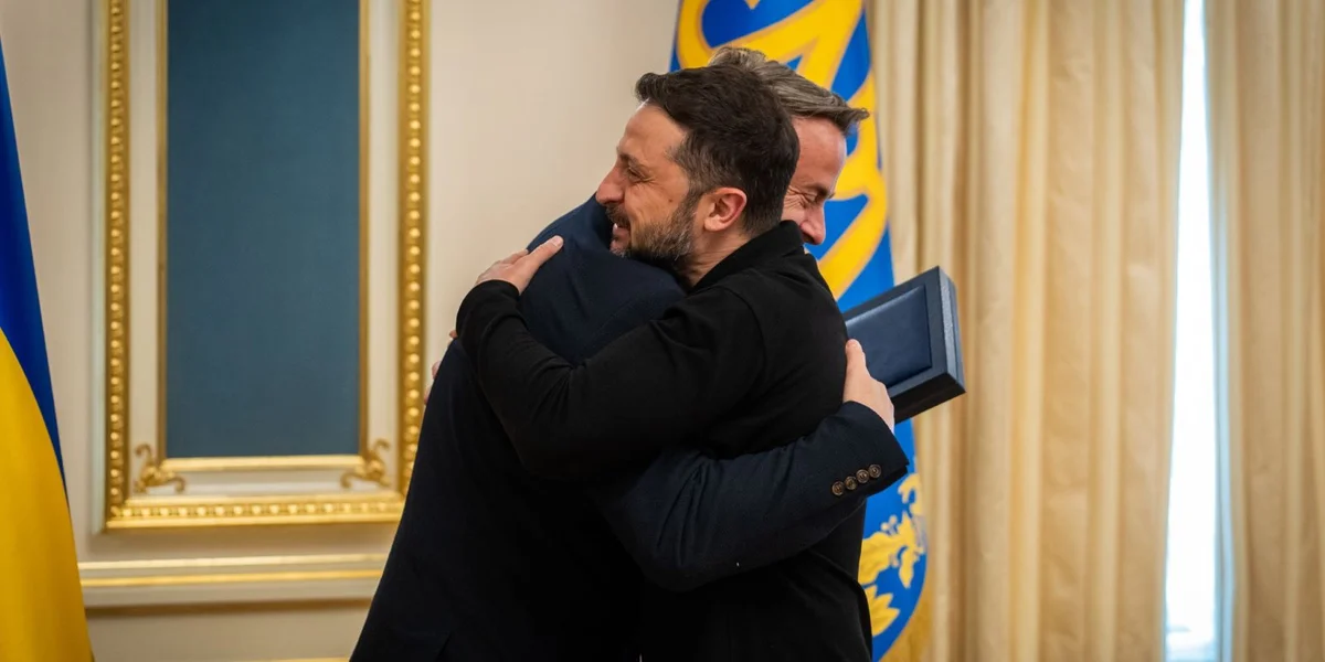 De Xavier Bettel bei der Entrevue mam Wolodymyr Selenskyj. | © MAE Press